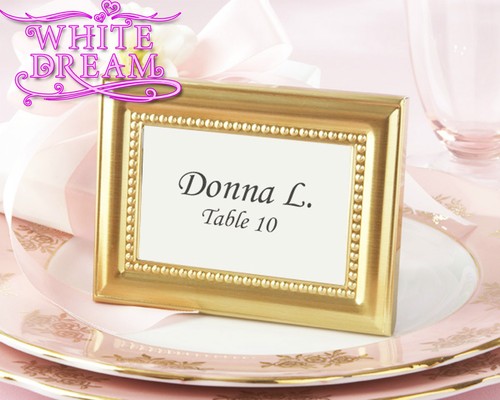Gold beaded photo frames - -,