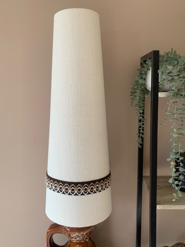 Large conical ivory lampshade - conical,