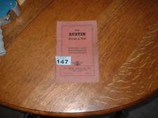 AUSTIN EIGHT & TEN RUNNING AND