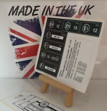 Range Rover Classic Car Engine Bay Bonnet Decal Label Sticker Set Early V8 