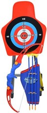Toy Archery Set, Bow and Arrows with Target and Quiver