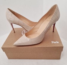 Christian Louboutin Kate 85 Ali Nougat  Croc heels in size 37 UK4