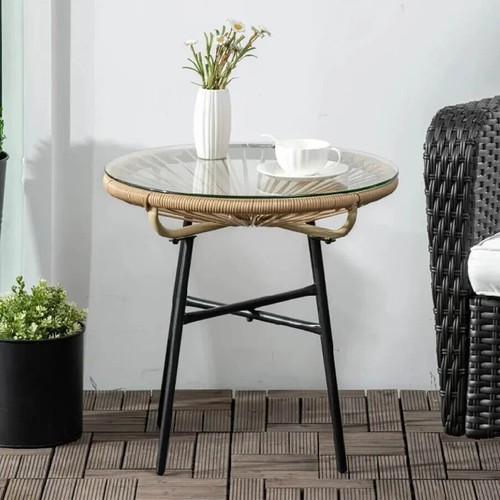 Rattan round coffee - rattan,