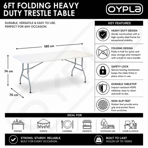 New 6ft folding - new!, 1.8m