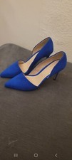 Mango Royal blue suede shoes size 36, 2.5" heel approx, nearly new worn once
