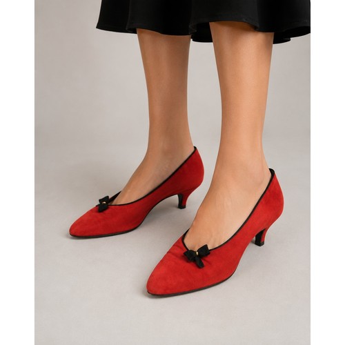 Vintage bally red suede court - vintage,