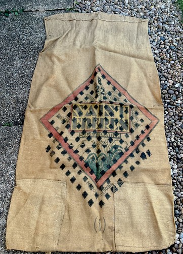 Vintage french hessian grain - french,