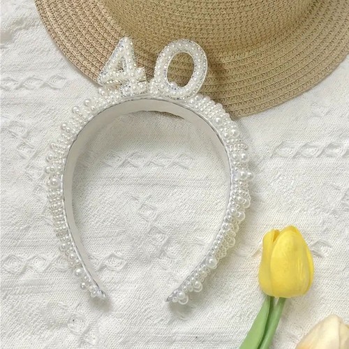 Birthday pearl headbands for - birthday,