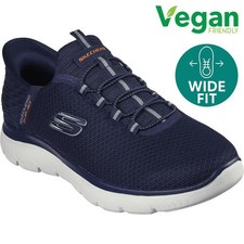 Skechers Mens Slip Ins Summits High Range WIDE Slip On Blue Trainers Size 8-12