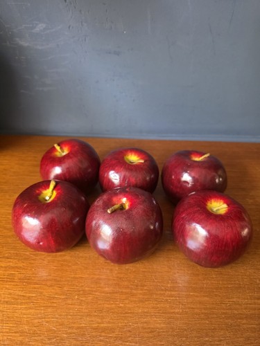 Vintage artificial red apples - vintage,