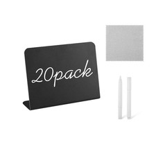 12/20PCS Small Chalkboard Signs Mini Chalk Board L-Shaped Small Blackboards