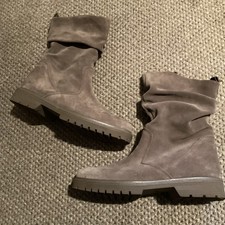 Gabor Taupe Suede Short Slouch Boots 5