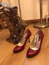 D&G red real leather shoes