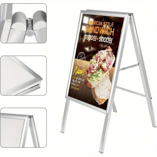 Aluminium pavement poster - aluminium,