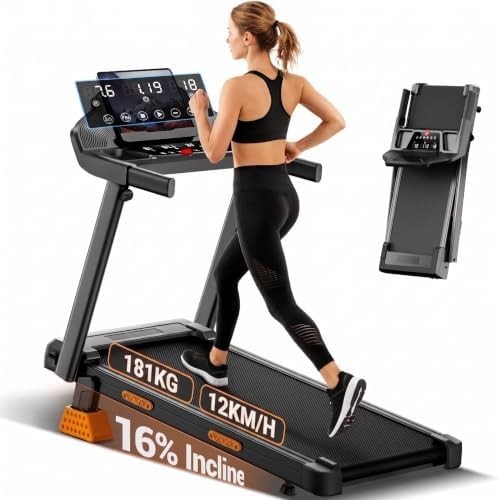 Folding treadmill with - treadmill, 16%