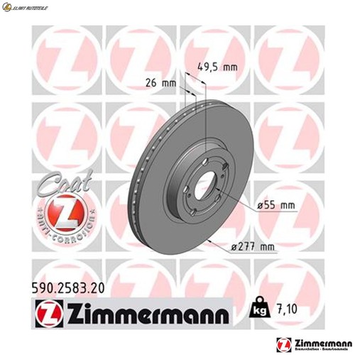 Brake discs 590 2583 - discs, 590.2583.20