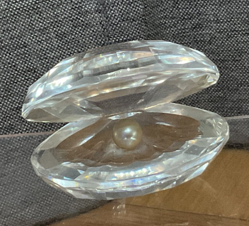Swarovski crystal oyster - 🩵,