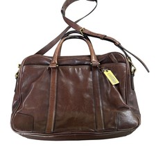 Coach BLEEKER Model 70777  Brown Briefcase Laptop Bag With Shoulder Strap