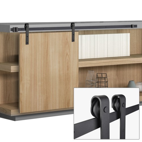 Mini sliding single barn door - single,