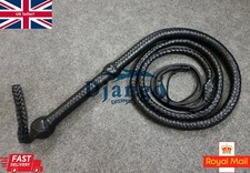 6 Feet Indiana Jones Bullwhip 12 Plaits Top Grain Cowhide Leather Custom Whip