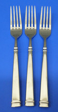 3 - Guy Degrenne ABSOLU Glossy Stainless Flatware 7" SALAD FORKS
