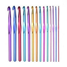 1pcs DIY Knitting Yarn Crochet Hooks Metal Needlework Sewing Tool Needles AU