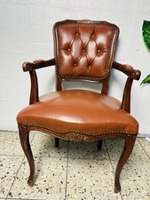 Chesterfield Leather Armchair, Club Chair, Chippendale Baroque Armchair Chair