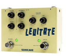 SONICAKE Levitate Dual Footswitch Stompbox Digital Delay and Reverb Guitar Effec