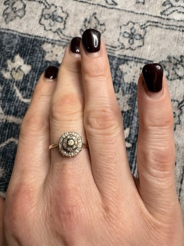 Antique diamond cluster ring - antique,