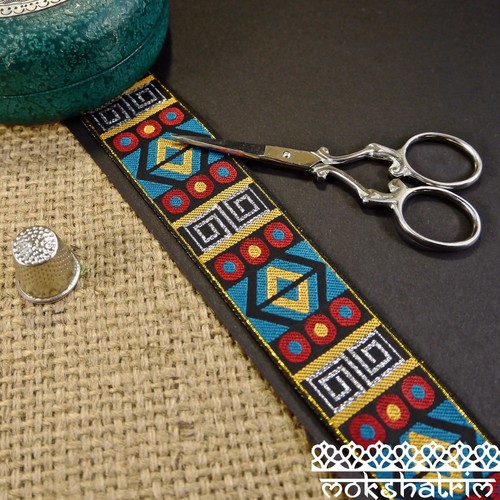 Geometric tribal black silver - black,