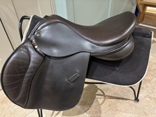 16-16.5” Ideal Deal Jump saddle MW brown excellent cond'