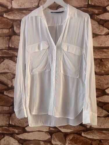 Zara white blouse floaty - , style