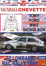 DECAL VAUXHALL CHEVETTE 2300