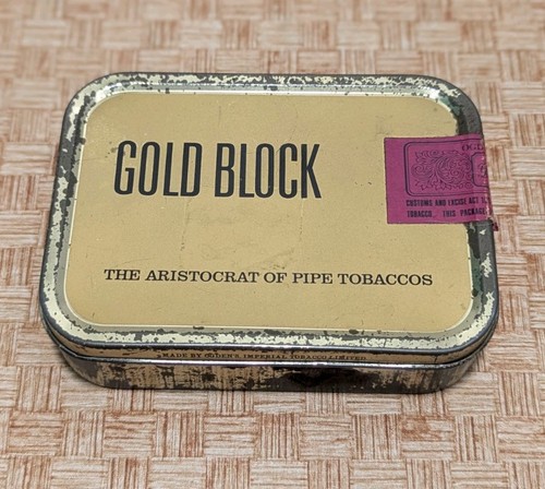 Vintage gold block - tobacco, tin
