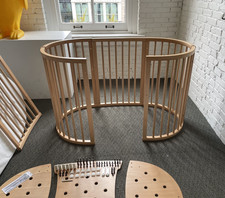 Stokke Sleepi Convertible Crib/Bed Bundle (2x Mattress + 2x WP Covers!) -Natural