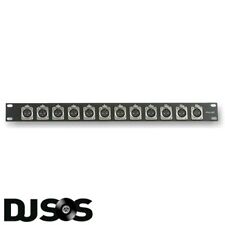 Pulse 1U XLR Rack Panel with 12 x 3 Pin XLR Female Connectors Studio PA System