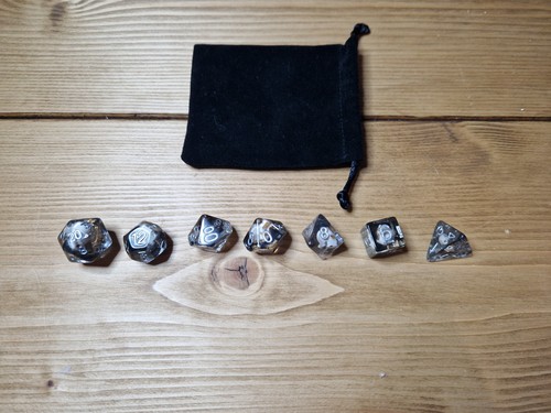 Clear resin dice - resin, with