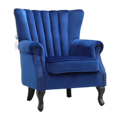 Navy blue velvet queen - velvet,