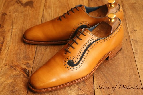Barker blue suede - suede, tan