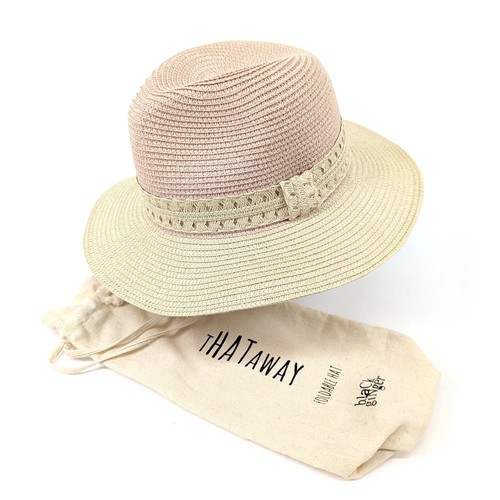 Black ginger panama two tone - black,