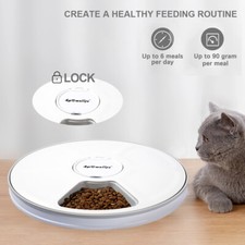 Automatic Pet Feeder 6 Dispenser with Digital Timer Home Dry Cat Food Dispenser