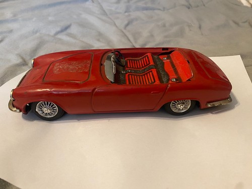 Vintage tin friction - tin, lotus