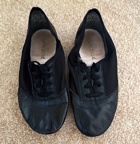 Capezio black leather fabric - capezio,
