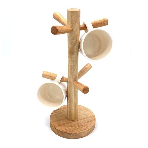 Mug holder tree wooden cup - tree,
