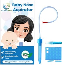 PLUSQMED Effective Baby Nose Cleaner Aspirator Congestion Relief For Infants