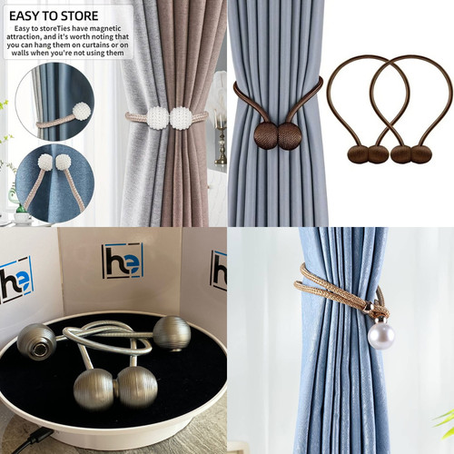 Magnetic curtain tie backs - magnetic,