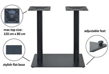 black cast iron flat table