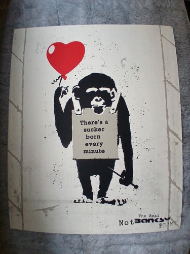The real not banksy monkey - banksy,