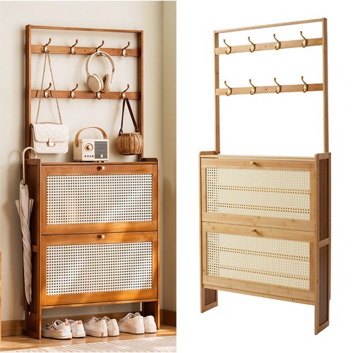 Bamboo coat stand - bamboo, rack