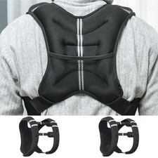 Weighted Vest with Adjustable Straps, Pocket, Reflective Strips